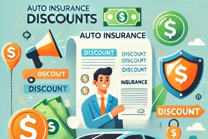 Dall·e 2024 12 14 18.41.50 A Visually Engaging Illustration Depicting Auto Insurance Discounts, Featuring A Car Surrounded By Money Saving Icons Like Dollar Signs, Discount Tags